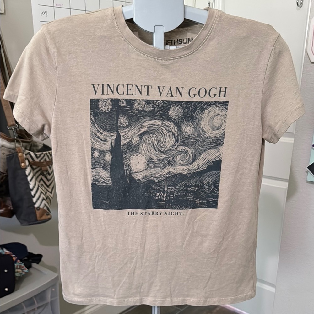 Fifth Sun Beige Cotton Blend Tee